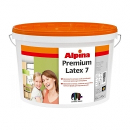 Аlpina Premiumlatex 7 B3 9,4 л (Краска интерьерная моющаяся шов-мат) (прозора) (831321/914485)