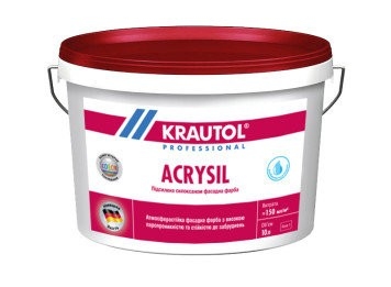 Краска фасадная силиконовая KRAUTOL Acrylsil В3 9,4LT (ПРОЗОРА) (893544)