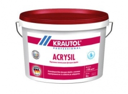 Краска фасадная силиконовая KRAUTOL Acrylsil В3 2,35LT (ПРОЗОРА) (893545)